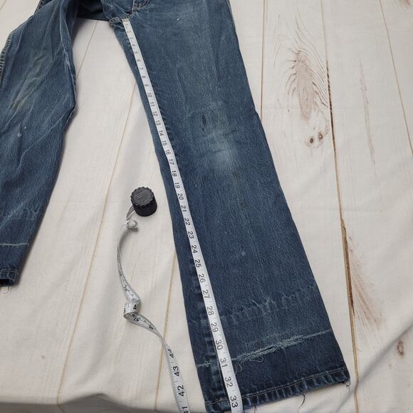 Vintage 70s 80s Calvin Klein high rise straight leg jeans distressed destroyed - Picture 4 of 13